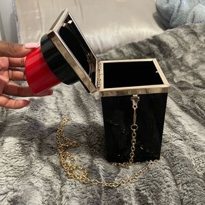 Lipstick cross body purse